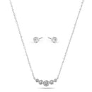 CRYSTAL SMALL PENDANT NECKLACE AND EARRINGS SET