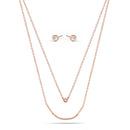CRYSTAL BAR SMALL PENDANT NECKLACE AND EARRINGS SET