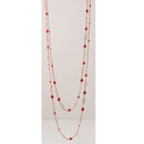 Rose Gold Red Evil Eye Crystal Long Necklace
