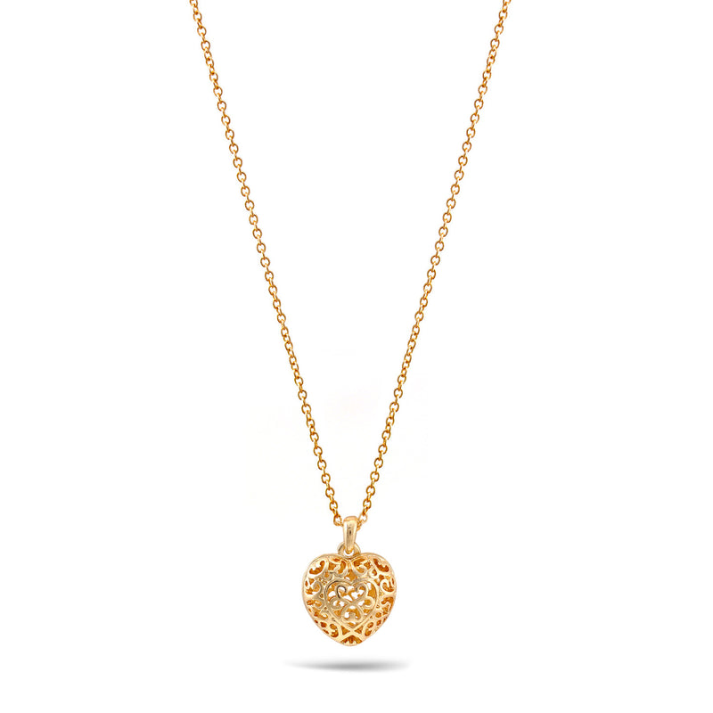 Gold 0.5" Inch  Round Tree Pendant Adjustable Length Gold Chain Necklace