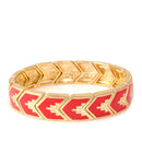 Gold Coral Epoxy Stretch Bracelet