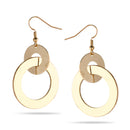 GOLD INTER LOCK GLITTER EARRING