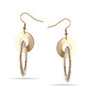 GOLD INTER LOCK GLITTER EARRING