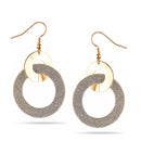 GOLD INTER LOCK GLITTER EARRING