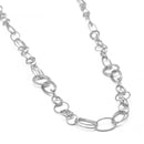 SILVER LINK CHAIN LONG NECKLACE