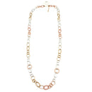 TRI TONE LINK CHAIN LONG NECKLACE