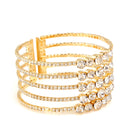 GOLD CRYSTAL COIL BRACELET SWY-18155G (KNA-B3)