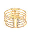 GOLD CRYSTAL COIL BRACELET SWY-18155G (KNA-B3)