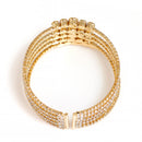 GOLD CRYSTAL COIL BRACELET SWY-18155G (KNA-B3)