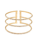GOLD CRYSTAL COIL MEMORY WIRE BRACELET SWY-18159G(KNE-F4)