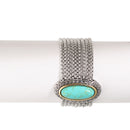 TURQUOISE TWO TONE MULTI STRANDS BRACELET 93013BR-TRQ