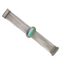 TURQUOISE TWO TONE MULTI STRANDS BRACELET 93013BR-TRQ