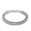 Silver Curb Chain Bracelet 7.5"– Bold Statement Link Jewelry for Men & Women