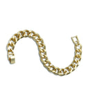 GOLD FLAT CURB CHAIN BRACELET