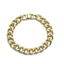 GOLD FLAT CURB CHAIN BRACELET