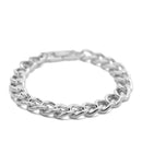 SILVER FLAT CURB CHAIN BRACELET