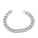 SILVER FLAT CURB CHAIN BRACELET
