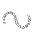 SILVER FLAT CURB CHAIN BRACELET
