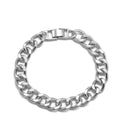 SILVER FLAT CURB CHAIN BRACELET