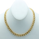 Gold Flat Curb Chain Necklace