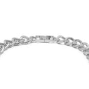 SILVER FLAT CURB CHAIN NECKLACE