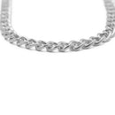 SILVER FLAT CURB CHAIN NECKLACE
