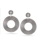 Silver Circle Post Earrings