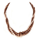 Topaz Mixed Glass Pearl Twist Necklace