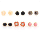 Gold-Tone Metal Set Of Six Mix Stud Earrings