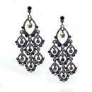 HEMATITE AMETHYST TWINKLE CHANDELIER EARRINGS