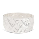 Silver Big Hammer Oval Cuff Bracelet