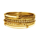 Gold and Ivory set of 9 bangles
