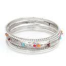 Silver-Tone Metal 7Pcs Bangles