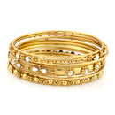 GOLD CRYSTAL SET OF 9 BANGLES