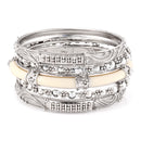  Ivory And Silver Bangles