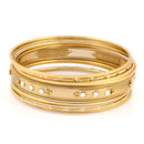 Gold-Tone Crystal Set Of 9 Bangles