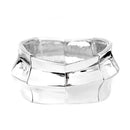 Glamorous Shiny Silver Stretch Bracelet