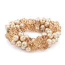 Champagne Pearl Stretch Bracelets