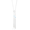 Silver-Tone Turquoise Long Necklace