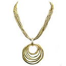CIRCLE 2"INCHES PENDANT LAYERED NECKLACES