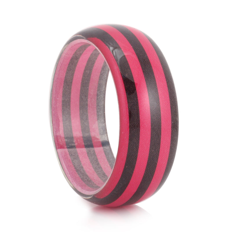Pink And Black Stripe Bracelets