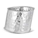 Silver-Tone Metal Hammered Plus Size Cuff
