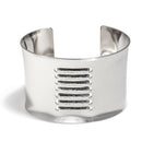 SHINY FINISHED RHODIUM CUFF BRACELET