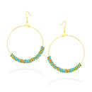 Gold-Tone Aqua Blue Crystal Earrings