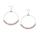 Amy Glass Crystal 50mm Silver Round Earrings 