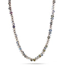 Rhodium Glass Crystal Beads Necklace