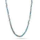 Olive Rainbow Glass Crystal Bead Necklace