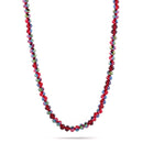 Red And Olive Glass Crystal Beads Necklace