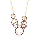 Gold-Brown-Tone Round Link Necklace