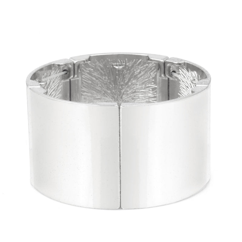 Silver-Tone Metal Stretch Bracelet